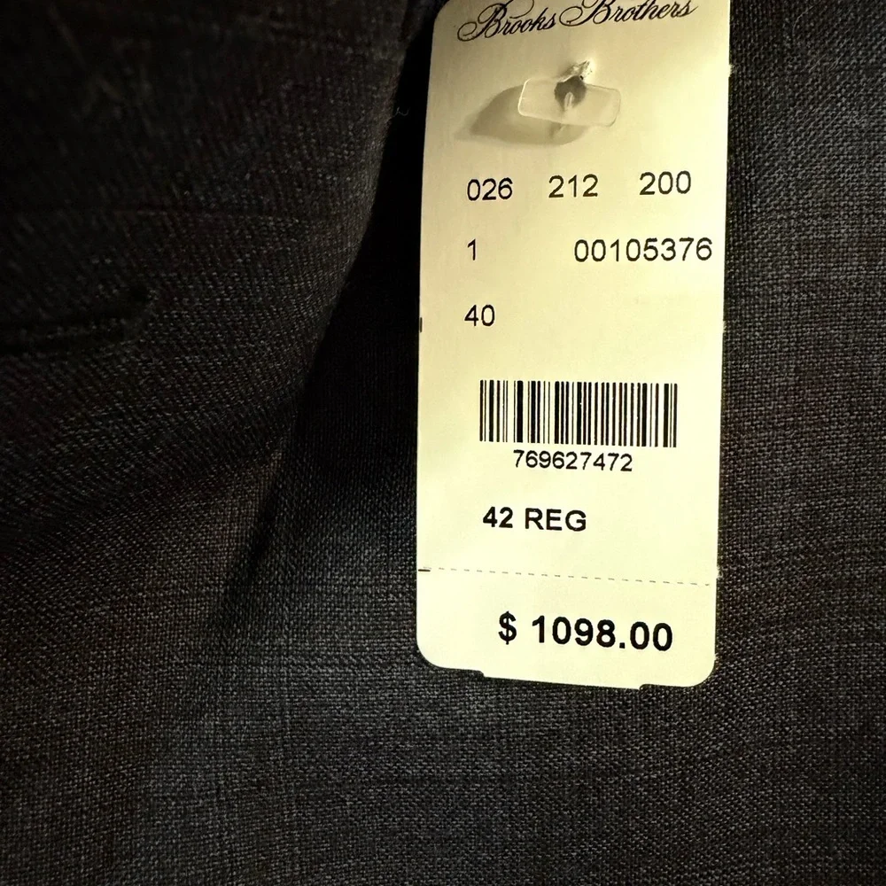 Brooks Brothers 1818 Regent Italian-Made Wool Sport Coat – Men’s 42R Black Gray